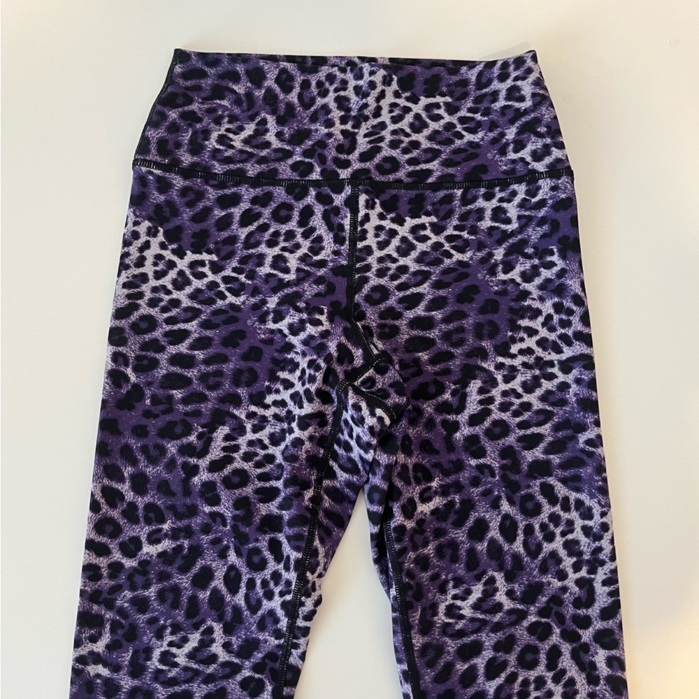 Spiritual Gangster Essential Leggings Purple Leopard Animal Print